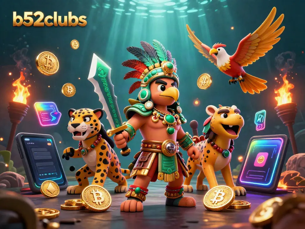 Experience dynamic gameplay with b52clubs, featuring unique Aztec warriors and vibrant cryptocurrency elements