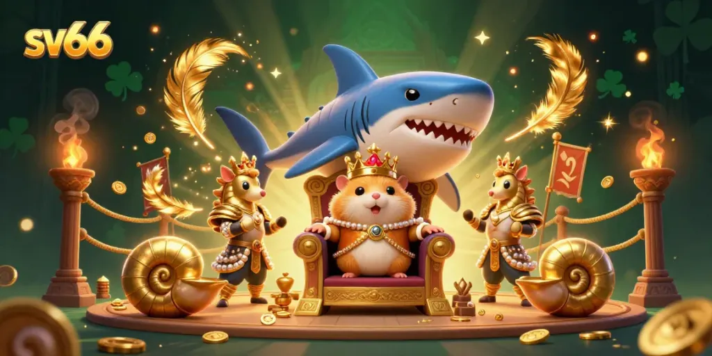 Experience sv66's thrilling casino action with a golden hamster king leading the way.