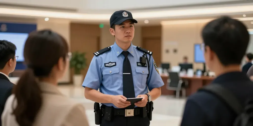 Security Guard providing trusted protection at a corporate event, enhancing community safety.