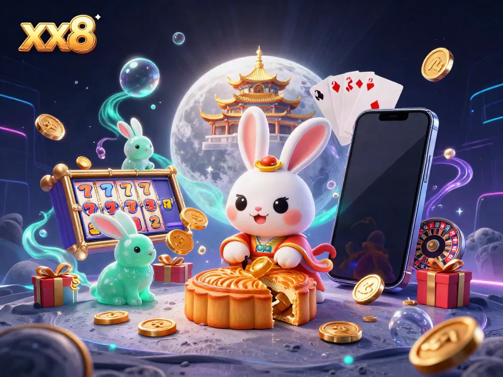 Experience gaming excitement with xx8 through a captivating scene featuring mythical characters and casino elements.