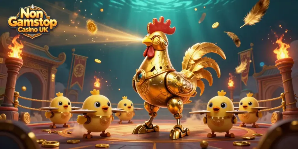 Engage in thrilling gameplay at a Non Gamstop Casino UK with 3D retro-futuristic characters.