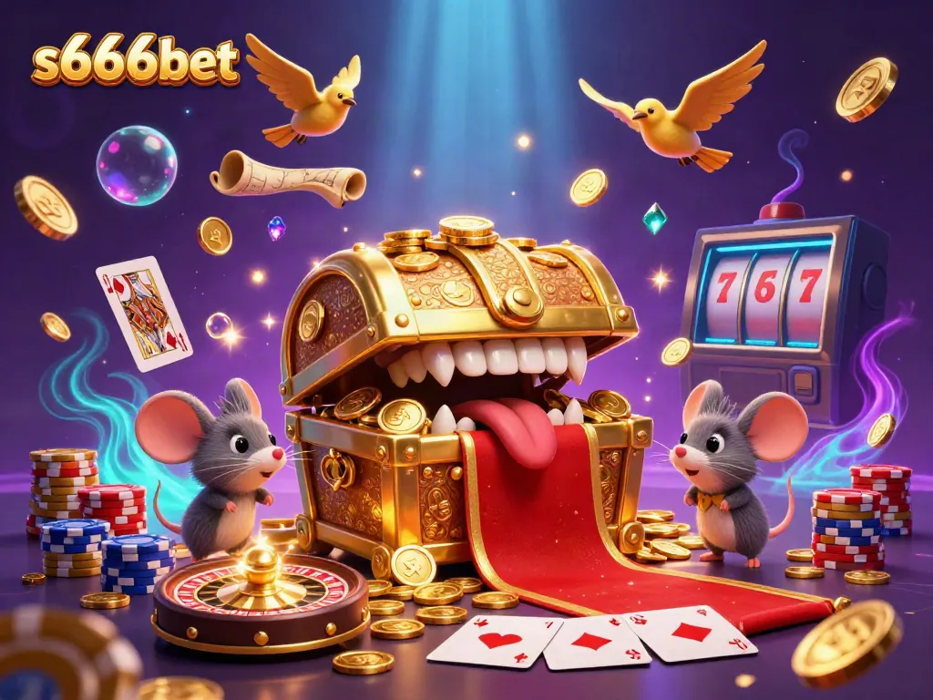 Experience the thrill at s666bet with charming 3D characters and vibrant casino elements.