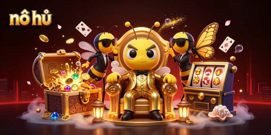 Experience nổ hũ excitement with the buzzing bumblebee mob boss in a golden pinstripe suit!