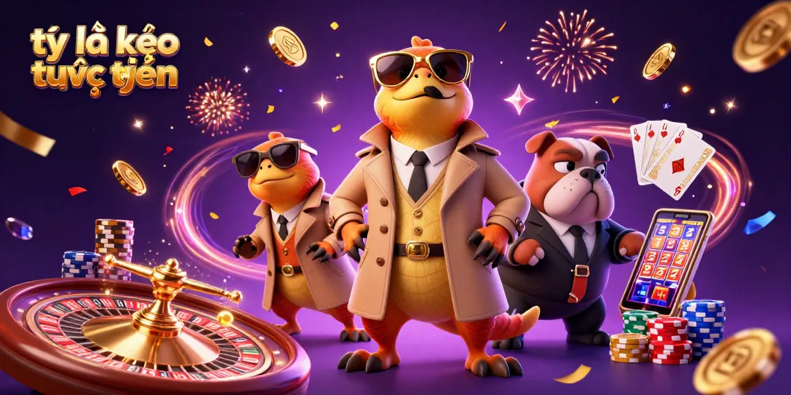Experience the excitement of tỷ lệ kèo trực tuyến with three raptors in disguise at a casino, surrounded by vibrant gaming elements.