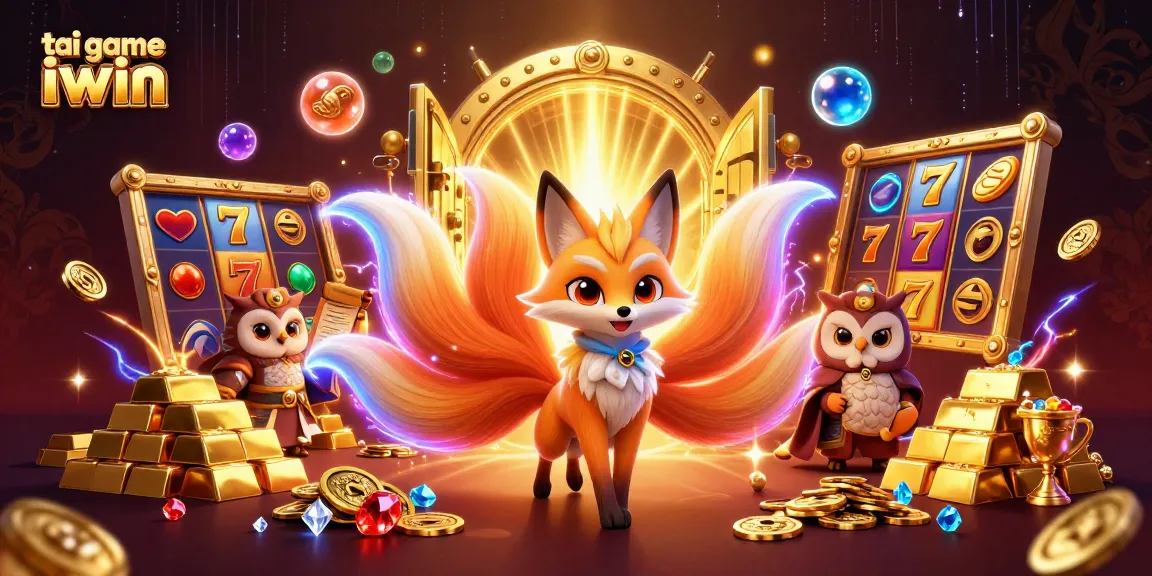 Engage with exciting tai game iwin slots surrounded by vibrant characters and treasure.