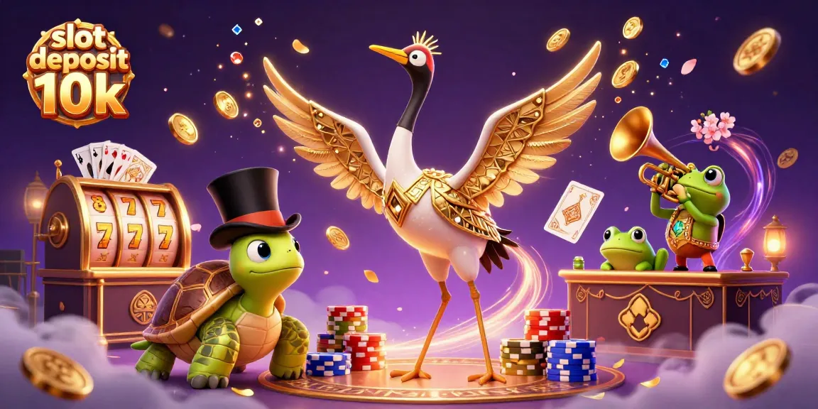 Experience the excitement of slot deposit 10k with colorful characters and vibrant casino elements.