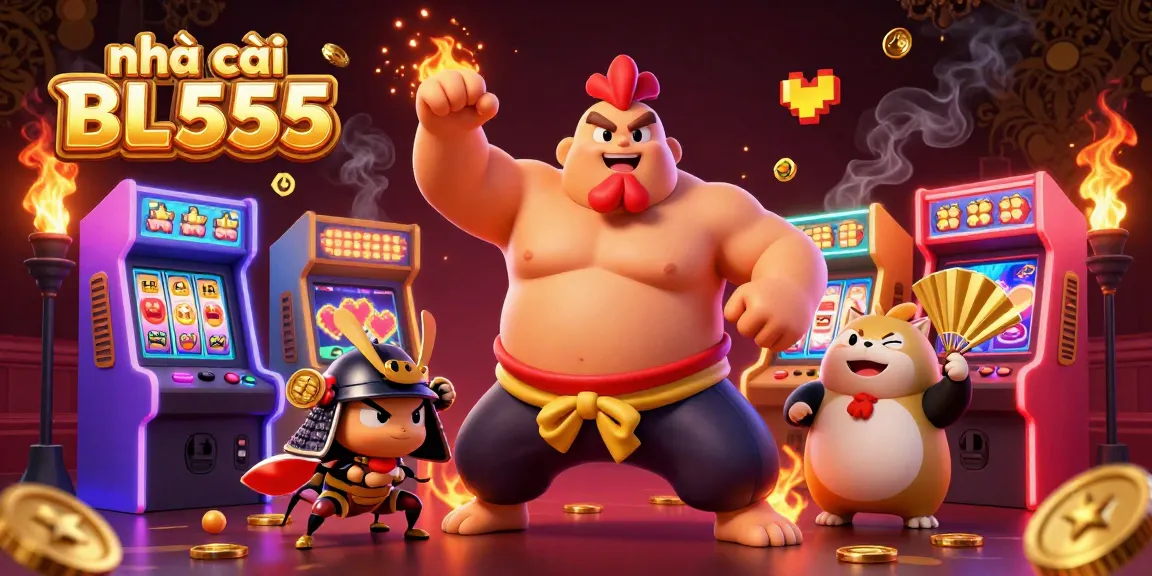 Experience thrilling gaming action at nhà cái BL555 with immersive casino elements and vibrant characters.